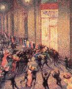 Umberto Boccioni a fight in the arcade oil on canvas